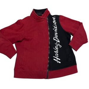 Women's Haley Davidson Fleece Jacket Size 1W PLEASE see photos of measure & Flaw